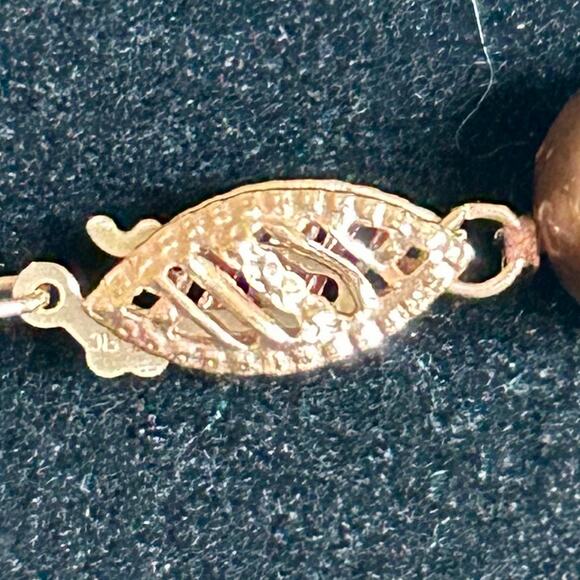 14K Brown Cultured Freshwater Pearl Necklace w/ Box & Pouch Ross-Simons - Picture 4 of 13